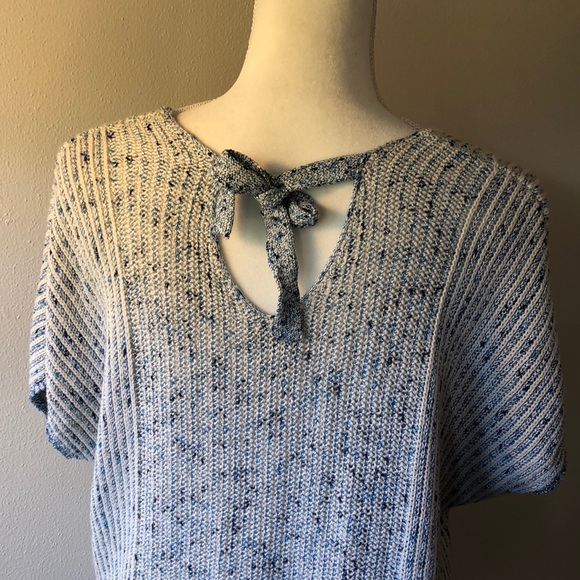 Chico’s Back Tie Short Sleeve Sweater - 2 - Picture 1 of 5